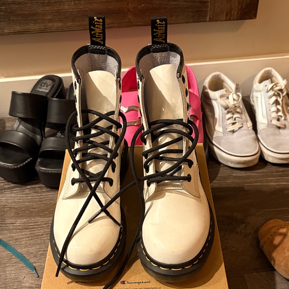 Dr. Martens Off-White Combat Boots